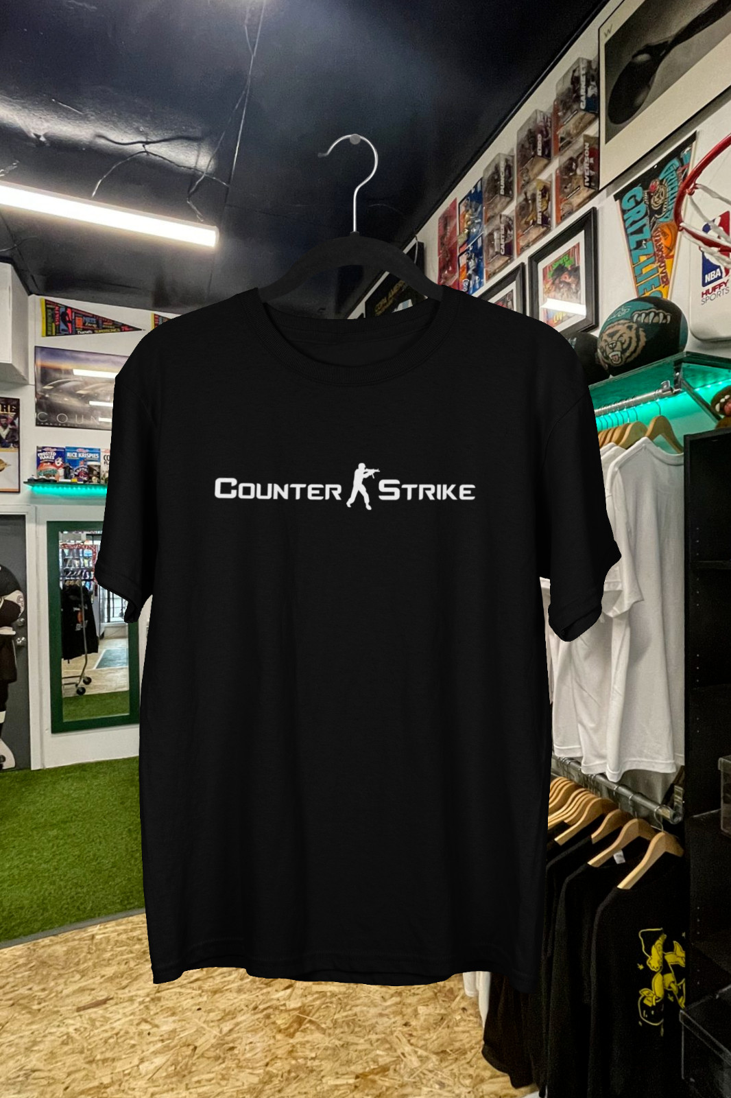 Esports Gaming Logos - Vintage Counter Strike Text-Logo-T-Shirt – 1999