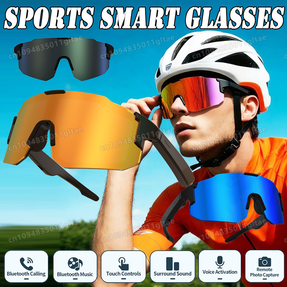 Esports Gaming - Fahrrad-Smartbrille mit Kamera, Bluetooth-Anruffunktion, Anti-Shake-Sonnenbrille für