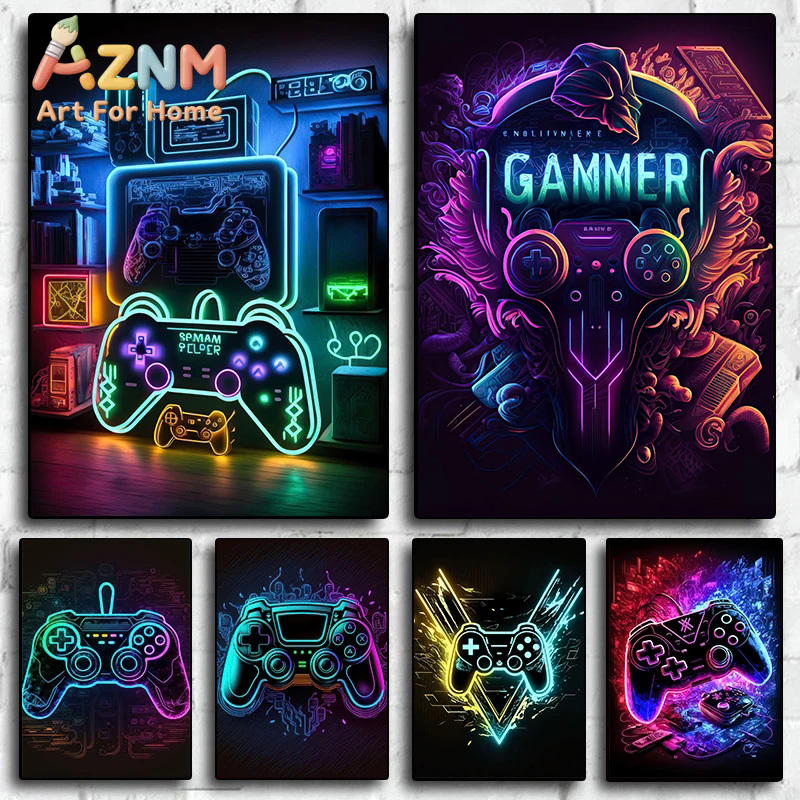 Modernes Neon-Pop Cool Gaming  – Esports Gaming Bewertung und Preis