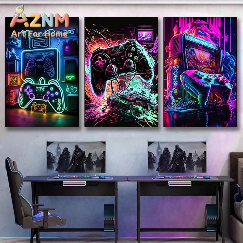 Modernes Neon-Pop Cool Gaming  – Esports Gaming Bewertung und Preis